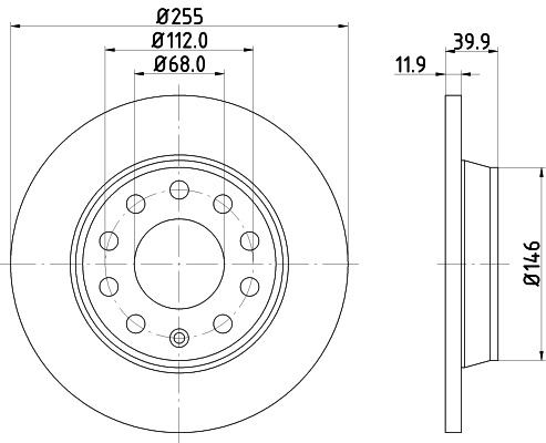 BEHR HELLA SERVICE - 8DD355107561 - Тормозной диск