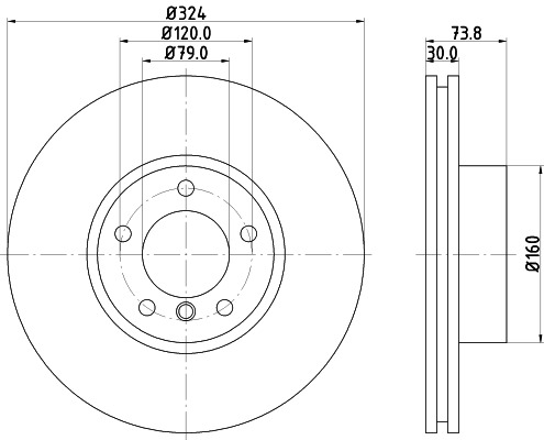 BEHR HELLA SERVICE - 8DD355107711 - Тормозной диск