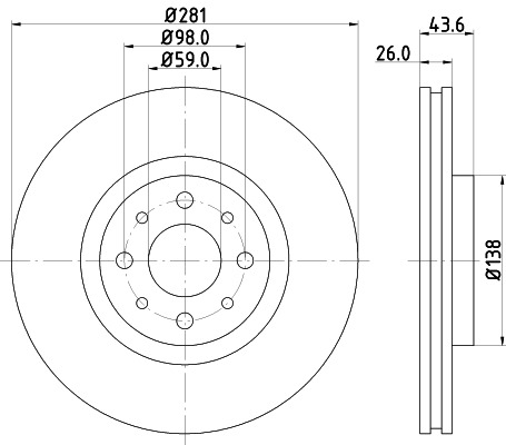 BEHR HELLA SERVICE - 8DD355107831 - Тормозной диск