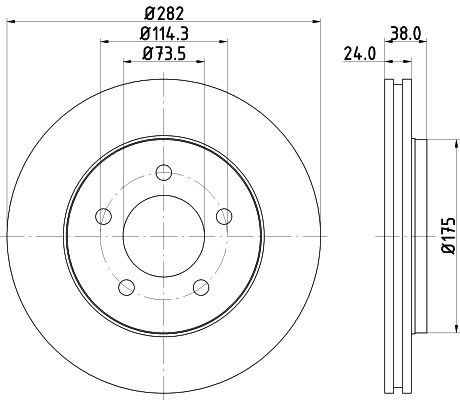 BEHR HELLA SERVICE - 8DD355107931 - Тормозной диск