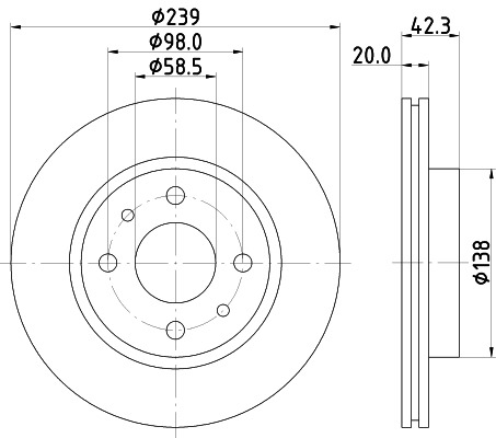 BEHR HELLA SERVICE - 8DD355107981 - Тормозной диск