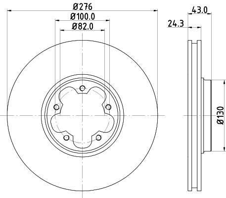 BEHR HELLA SERVICE - 8DD355108121 - Тормозной диск