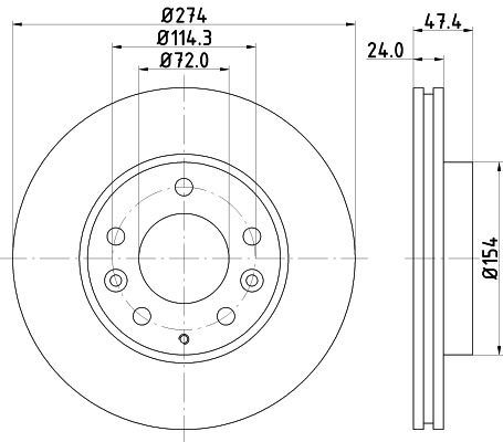 BEHR HELLA SERVICE - 8DD355108161 - Тормозной диск