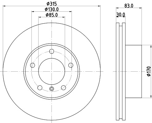 BEHR HELLA SERVICE - 8DD355108581 - Тормозной диск BEHR HELLA SERVICE - 8DD355108581 - Тормозной диск