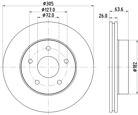 BEHR HELLA SERVICE - 8DD355108601 - Тормозной диск