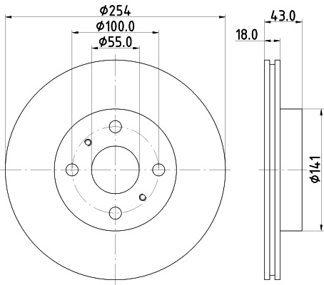 BEHR HELLA SERVICE - 8DD355108721 - Тормозной диск BEHR HELLA SERVICE - 8DD355108721 - Тормозной диск