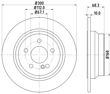 BEHR HELLA SERVICE - 8DD355108841 - Тормозной диск