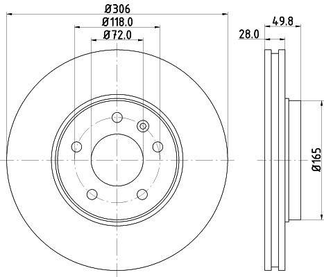 BEHR HELLA SERVICE - 8DD355108951 - Тормозной диск