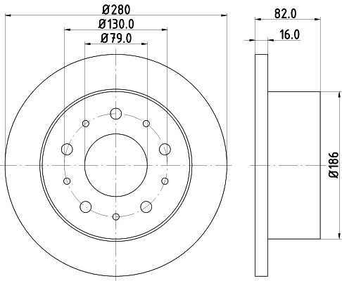 BEHR HELLA SERVICE - 8DD355108981 - Тормозной диск