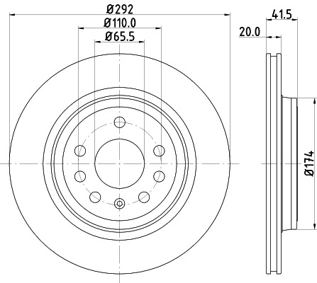 BEHR HELLA SERVICE - 8DD355109191 - Тормозной диск