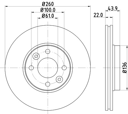 BEHR HELLA SERVICE - 8DD355109331 - Тормозной диск BEHR HELLA SERVICE - 8DD355109331 - Тормозной диск