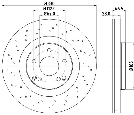BEHR HELLA SERVICE - 8DD355109411 - Тормозной диск BEHR HELLA SERVICE - 8DD355109411 - Тормозной диск