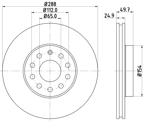 BEHR HELLA SERVICE - 8DD355109581 - Тормозной диск