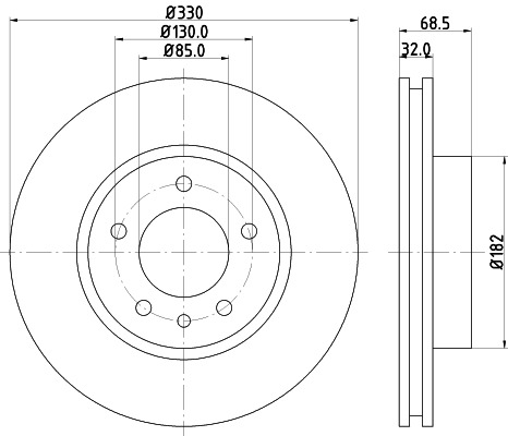 BEHR HELLA SERVICE - 8DD355109721 - Тормозной диск