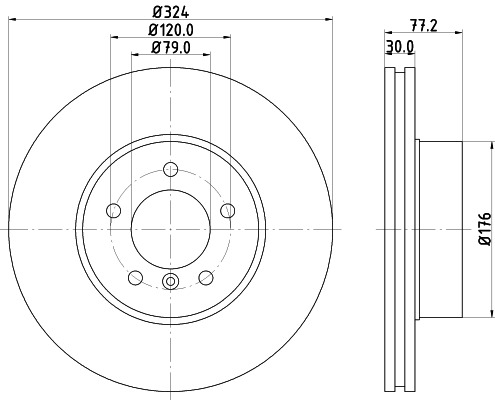 BEHR HELLA SERVICE - 8DD355109921 - Тормозной диск