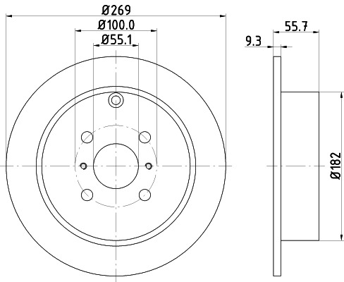 BEHR HELLA SERVICE - 8DD355110491 - Тормозной диск
