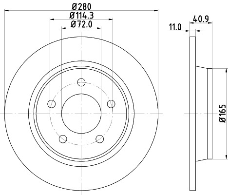 BEHR HELLA SERVICE - 8DD355110911 - Тормозной диск