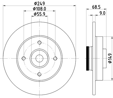 BEHR HELLA SERVICE - 8DD355111331 - Тормозной диск