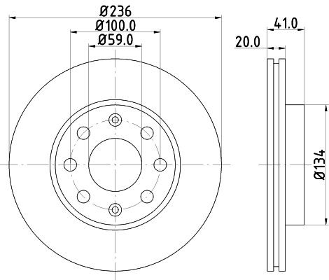 BEHR HELLA SERVICE - 8DD355111341 - Тормозной диск