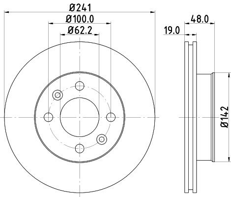 BEHR HELLA SERVICE - 8DD355111431 - Тормозной диск