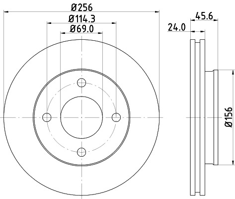 BEHR HELLA SERVICE - 8DD355111511 - Тормозной диск