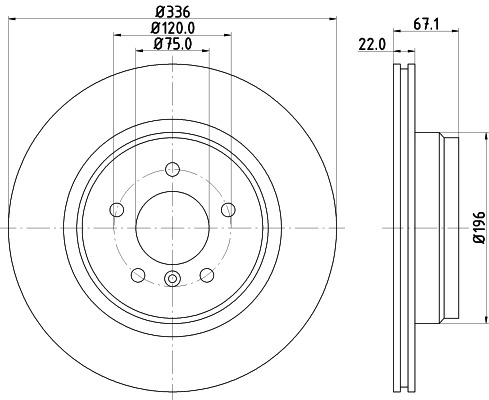 BEHR HELLA SERVICE - 8DD355111961 - Тормозной диск