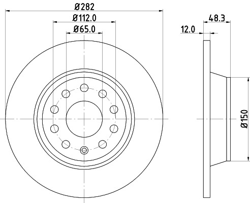 BEHR HELLA SERVICE - 8DD355112141 - Тормозной диск