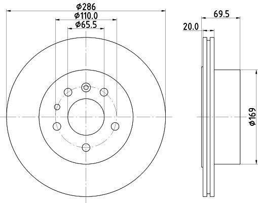 BEHR HELLA SERVICE - 8DD355112491 - Тормозной диск