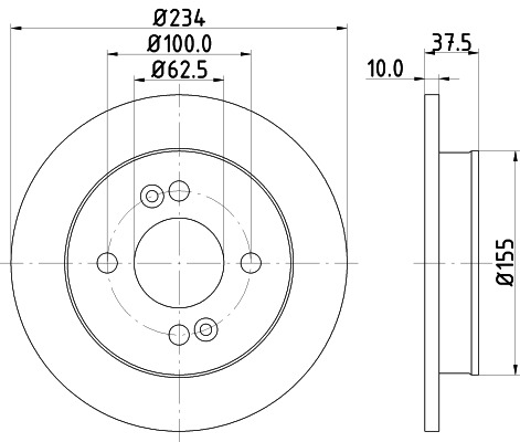 BEHR HELLA SERVICE - 8DD355112801 - Тормозной диск