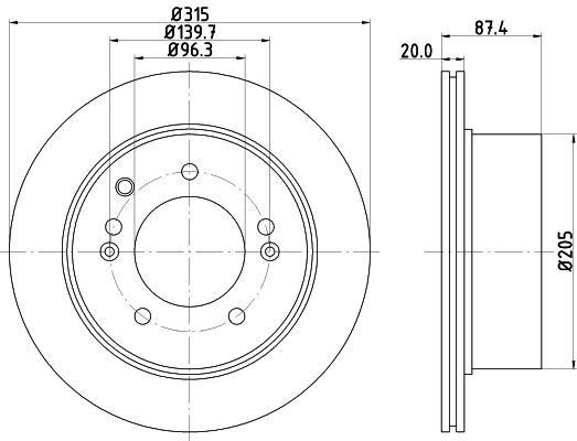 BEHR HELLA SERVICE - 8DD355112821 - Тормозной диск