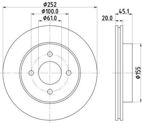 BEHR HELLA SERVICE - 8DD355112961 - Тормозной диск