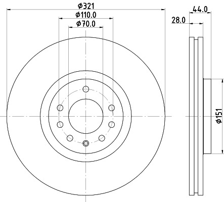 BEHR HELLA SERVICE - 8DD 355 113-101 - Тормозной диск