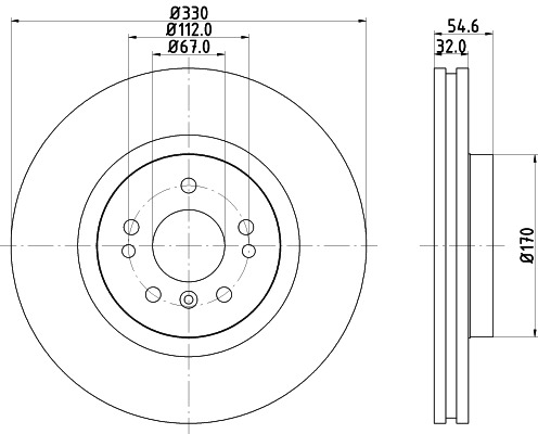 BEHR HELLA SERVICE - 8DD355113171 - Тормозной диск