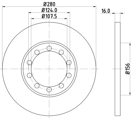 BEHR HELLA SERVICE - 8DD355113291 - Тормозной диск