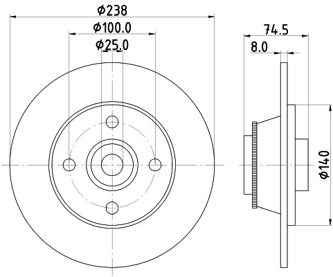 BEHR HELLA SERVICE - 8DD355113441 - Тормозной диск BEHR HELLA SERVICE - 8DD355113441 - Тормозной диск