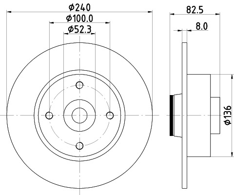 BEHR HELLA SERVICE - 8DD355113481 - Тормозной диск