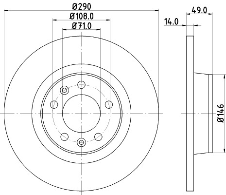BEHR HELLA SERVICE - 8DD355113681 - Тормозной диск