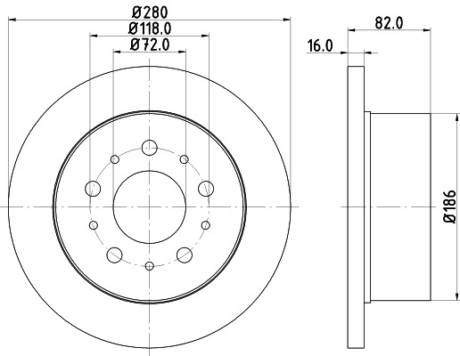 BEHR HELLA SERVICE - 8DD355113711 - Тормозной диск