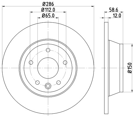 BEHR HELLA SERVICE - 8DD355113841 - Тормозной диск