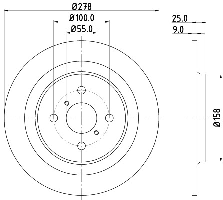 BEHR HELLA SERVICE - 8DD355114051 - Тормозной диск