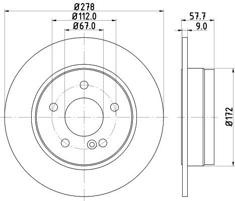 BEHR HELLA SERVICE - 8DD355114181 - Тормозной диск