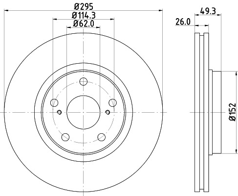 BEHR HELLA SERVICE - 8DD355114281 - Тормозной диск