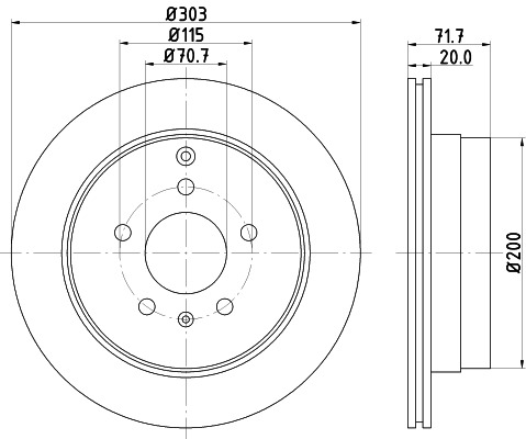 BEHR HELLA SERVICE - 8DD355114411 - Тормозной диск