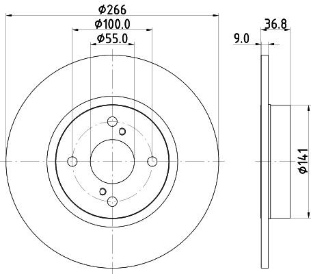 BEHR HELLA SERVICE - 8DD355114781 - Тормозной диск