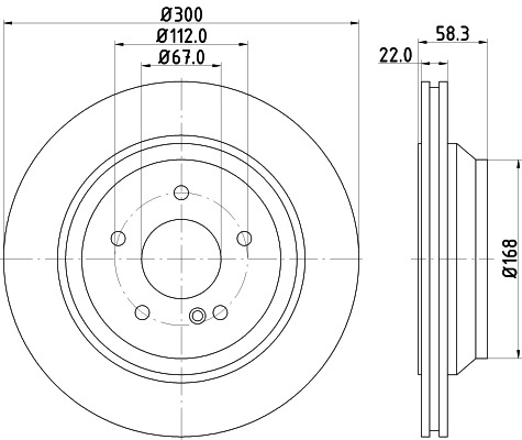 BEHR HELLA SERVICE - 8DD 355 115-391 - Тормозной диск