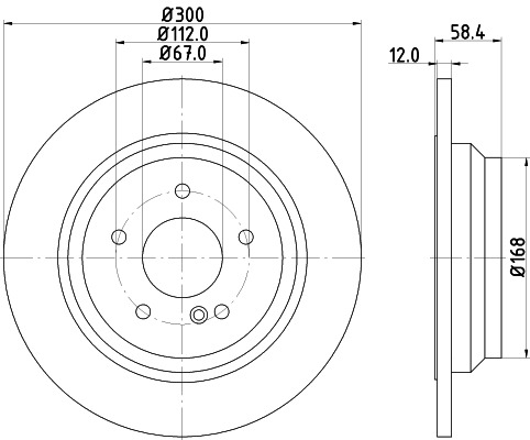 BEHR HELLA SERVICE - 8DD355115411 - Тормозной диск