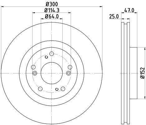 BEHR HELLA SERVICE - 8DD355115571 - Тормозной диск