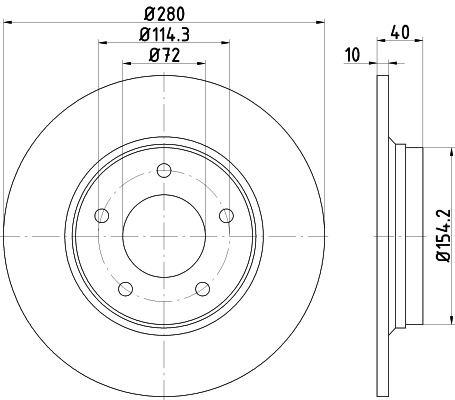 BEHR HELLA SERVICE - 8DD355115831 - Тормозной диск
