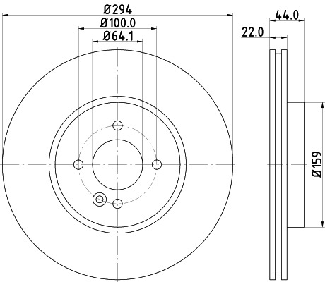 BEHR HELLA SERVICE - 8DD355115871 - Тормозной диск