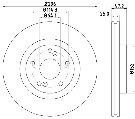 BEHR HELLA SERVICE - 8DD355116101 - Тормозной диск
